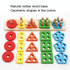 Children Geometric Shapes Color Matching Building Blocks Columns Toys(21 In 1 Macaron)