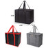 41x26x33cm Non-Woven Bento Aluminum Foil Thermal Bag Takeaway Lunch Bag With Bottom Plate(Black)