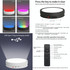 22cm Colorful LED Light Electric Rotating Display Stand Turntable, Style:Battey Charging(White)