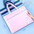 BeiDuoMei Student A3 Art Drawing Handbag Test Paper File Storage Bag, Style: Simple Model Pink