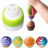 Nozzles Tips Cream Bag Tricolor Converter Cake Decorating Tools(Green)