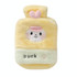 1L Hot Water Bag Dual Hands Plush Cute Hand Warmer, Style: Fruit Green Frog