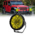 E16 55W 6000LM / 6000K 7 inch Off-road Vehicle Round Work Light(Yellow Light)