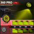 E16 55W 6000LM / 6000K 7 inch Off-road Vehicle Round Work Light(Yellow Light)