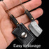 Mini Knife Keychain Portable Removal Express Pendant Accessory With Holster, Model: Black Handle Laser Pattern