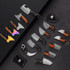 Mini Knife Keychain Portable Removal Express Pendant Accessory With Holster, Model: Black Handle Laser Pattern