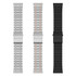 20mm Universal Dual Press Buckle Five-bead Stainless Steel Watch Band(Silver)