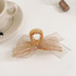 French Style Hairpin Gripper Mesh Lace Bowknot Rhinestone Hairpin(Champagne)