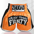 ZhuoAo Boxing Shotgun Clothing Training Fighting Shorts Muay Thai Pants, Style: Orange Plus Black Net(L)