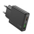 Hoco N38 Delgado PD20W + QC3.0 Dual Port Charger, EU Plug(Black)