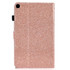 For Galaxy Tab S5e T720 Varnish Glitter Powder Horizontal Flip Leather Case with Holder & Card Slot(Rose Gold)