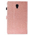 For Galaxy Tab A 10.5 T590 Varnish Glitter Powder Horizontal Flip Leather Case with Holder & Card Slot(Rose Gold)