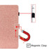 For Galaxy Tab A 10.5 T590 Varnish Glitter Powder Horizontal Flip Leather Case with Holder & Card Slot(Rose Gold)