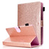 For 7 inch Tablet Varnish Glitter Powder Horizontal Flip Leather Case with Holder & Card Slot(Rose Gold)