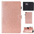 For Galaxy Tab A 8.0 (2019) T290 Varnish Glitter Powder Horizontal Flip Leather Case with Holder & Card Slot(Rose Gold)