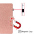 For Galaxy Tab A 8.0 (2019) T290 Varnish Glitter Powder Horizontal Flip Leather Case with Holder & Card Slot(Rose Gold)