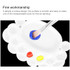 2 PCS 15 Grid Big Feet Color Palette Pastic Color Painting Supplies(White)