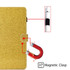 For Galaxy Tab A 10.5 T590 Varnish Glitter Powder Horizontal Flip Leather Case with Holder & Card Slot(Gold)