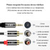 JINGHUA 1 In 2 3.5mm Audio Cable  3.5mm To 2RCA Double Lotus Computer Speaker Cell Phone Plug Cable, Length: 10m