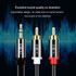 JINGHUA 1 In 2 3.5mm Audio Cable  3.5mm To 2RCA Double Lotus Computer Speaker Cell Phone Plug Cable, Length: 10m