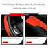 39cm Carbon Fiber Elastic Leather Without Inner Ring Car Steering Wheel Cover, Color: Red