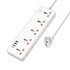 hoco AC14A Rico 5-position Socket with PD30W+3USB Ports, Cable Length: 1.5m, EU Plug(White)