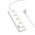 hoco AC14A Rico 5-position Socket with PD30W+3USB Ports, Cable Length: 1.5m, EU Plug(White)