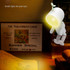 Mini Astronaut Magnetic LED Night Light Desktop Building Block Ornaments Desk Lamp, Color: Round Blue