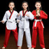 Child Adult Cotton Men And Women Taekwondo Clothing Training Uniforms, Size: 130(Blue White Stitching)