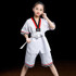 Child Adult Cotton Men And Women Taekwondo Clothing Training Uniforms, Size: 170(Striped Short Sleeves)