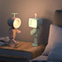 Mini Astronaut Magnetic LED Night Light Desktop Building Block Ornaments Desk Lamp, Color: Square Green