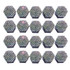 21pcs/set Diamond-encrusted Wheel Caps Tire Screw Protective Covers, Color: 19 Colorful