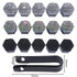 21pcs/set Diamond-encrusted Wheel Caps Tire Screw Protective Covers, Color: 17 Colorful