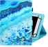 8 inch Universal Colored Drawing Horizontal Flip PU Leather Case with Holder & Card Slot(Blue Marble)