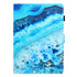 8 inch Universal Colored Drawing Horizontal Flip PU Leather Case with Holder & Card Slot(Blue Marble)