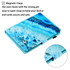 8 inch Universal Colored Drawing Horizontal Flip PU Leather Case with Holder & Card Slot(Blue Marble)