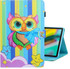 For Galaxy Tab S6 T860 Colored Drawing Horizontal Flip PU Leather Case with Holder & Card Slot & Sleep / Wake-up Function(Rainbow Owl)