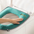 USB Smart Heated Toilet Mat with Handle Plush Universal Winter Toilet Seat Cover(Blue)