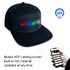 LED Luminous Advertising Hat DIY Words Pixel Lighting Rechargeable Bluetooth APP Control Scrolling Message Flexible Cap(Mixed Color Letter White)