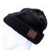 Wavy Textured Knitted Bluetooth Headset Warm Winter Beanie Hat with Mic for Boy & Girl & Adults(Black)