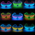 Fluorescence Dance Show Luminescent Glasses LED Two Colors Shutter EL Flashing Glasses, Standard Type, Random Color Delivery