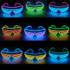 Fluorescence Dance Show Luminescent Glasses LED Two Colors Shutter EL Flashing Glasses(Green)