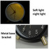 Metal Quartz Alarm Clock Simple Silent Desktop Round Pointer Living Room Clock(Black)