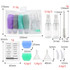 14 In 1 Toiletries Travel Bottles Set Leak Proof Silicone Squeezable Shampoo Dispenser, Spec: 90ml B Set