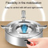 Kacheeg Stainless Steel Alcohol Dry Cooker Single Person Small Stove Boiler, Diameter: 24cm(Pot+Alcohol Stove)