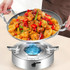 Kacheeg Stainless Steel Alcohol Dry Cooker Single Person Small Stove Boiler, Diameter: 26cm(Pot)