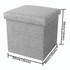Home Foldable Fabric Storage Chairs Multifunctional Square Sofa, Color: Dark Gray