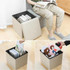 Home Foldable Fabric Storage Chairs Multifunctional Square Sofa, Color: Dark Gray