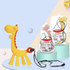 XUNYI Baby Giraffe Rattles Teether Kids Silicone Bite Toy, Spec: Drop Box Pink 