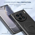 For vivo X90 Pro Magsafe Hidden Fold Holder Full Coverage Shockproof Phone Case(Grey)